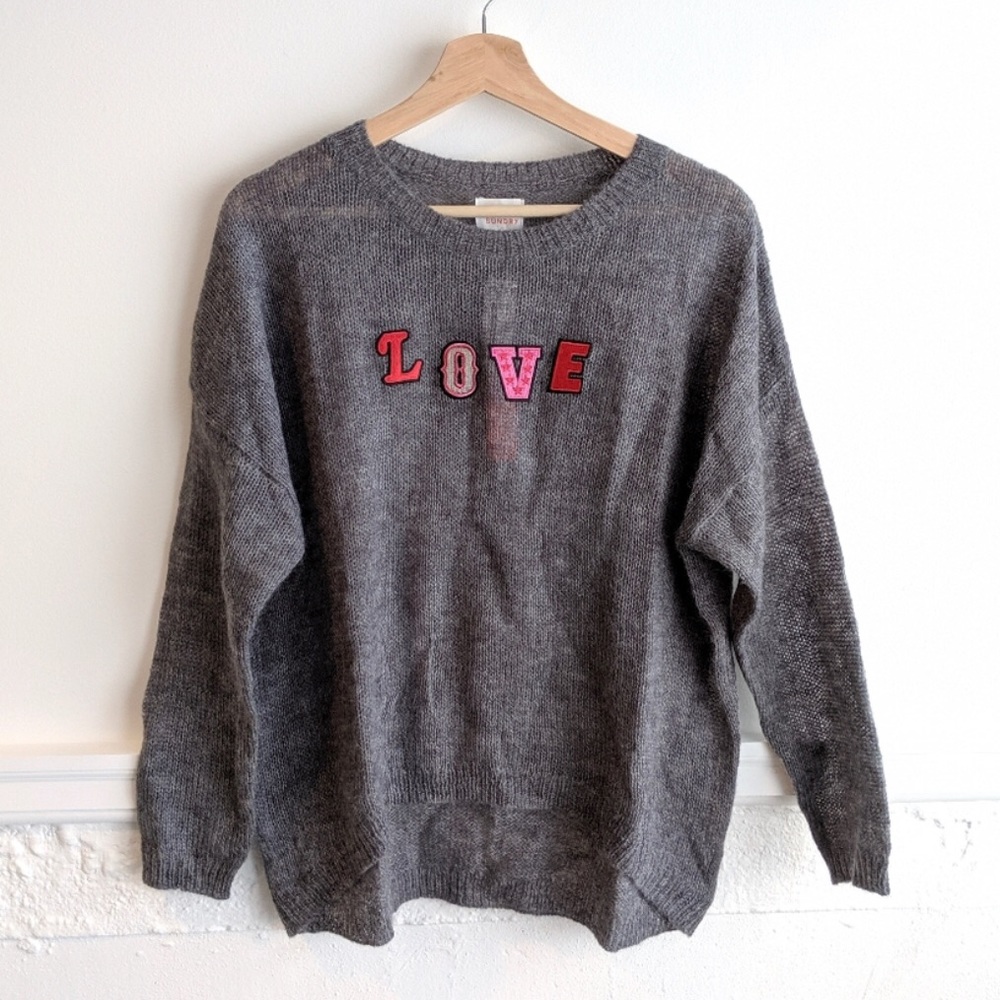 Sundry • NWT Love Patches Sweater